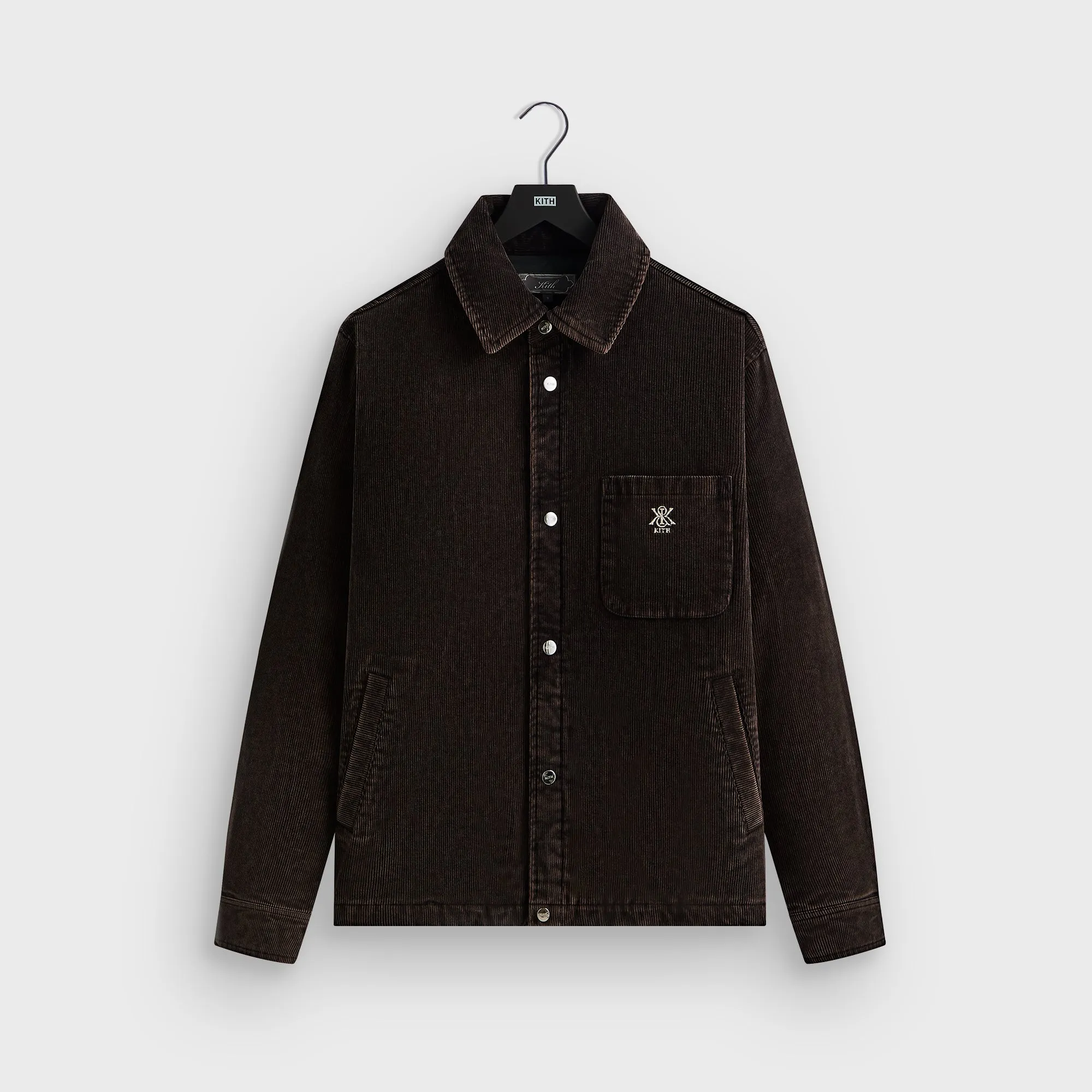 Mid Season Wear Mild Weather Kith Washed Corduroy Brixton Puffed Shirt Jacket - Ink