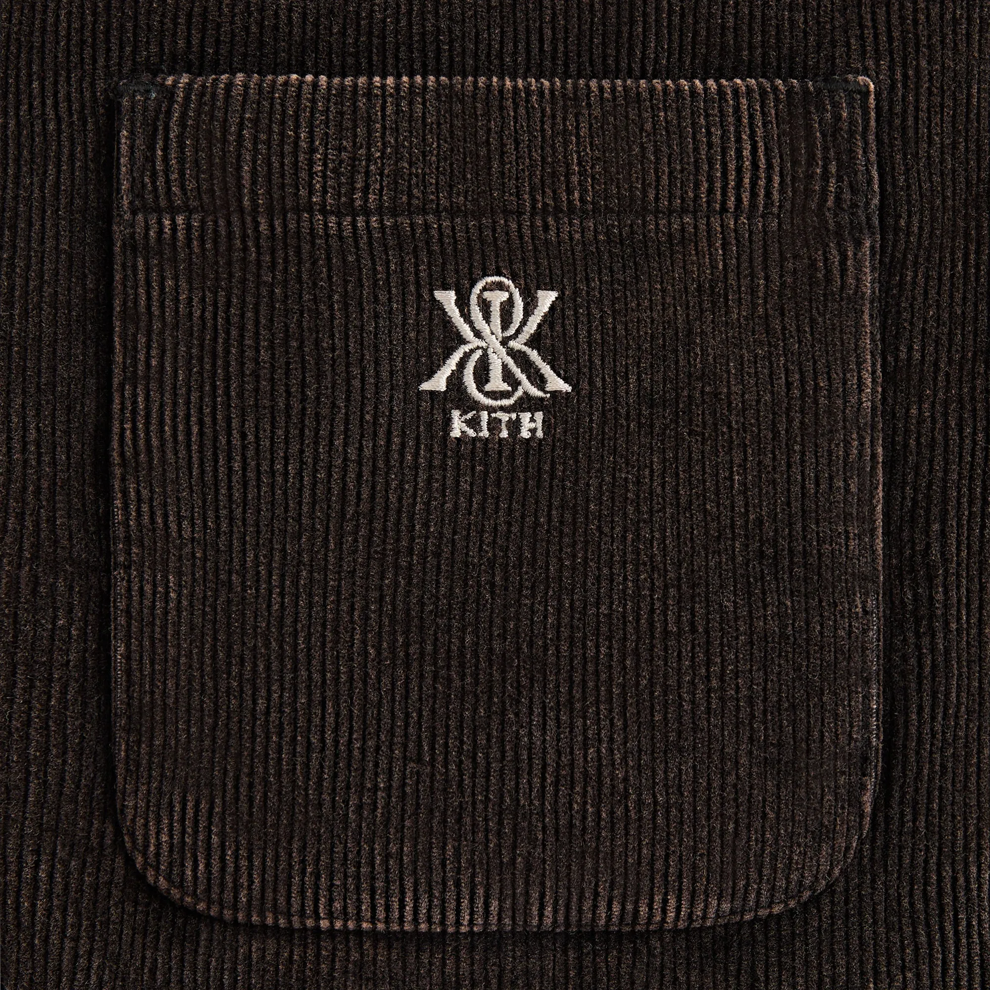 BreathableLining Stretch Comfort Fit Kith Washed Corduroy Brixton Puffed Shirt Jacket - Ink