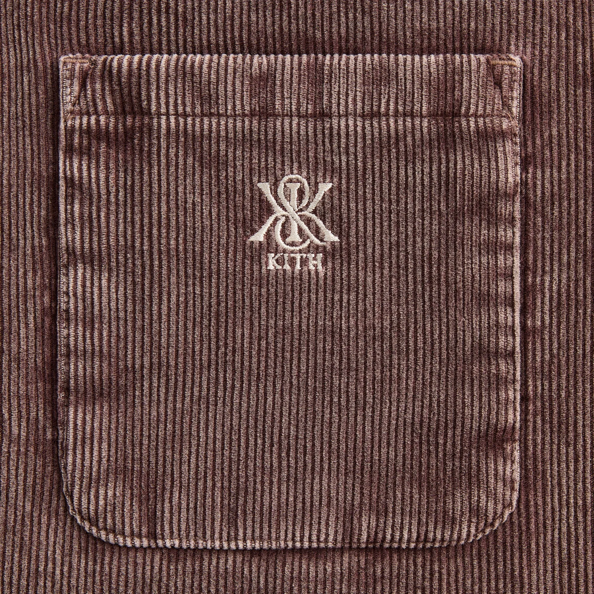 Compression Fit Technology Kith Washed Corduroy Brixton Puffed Shirt Jacket - Saddle