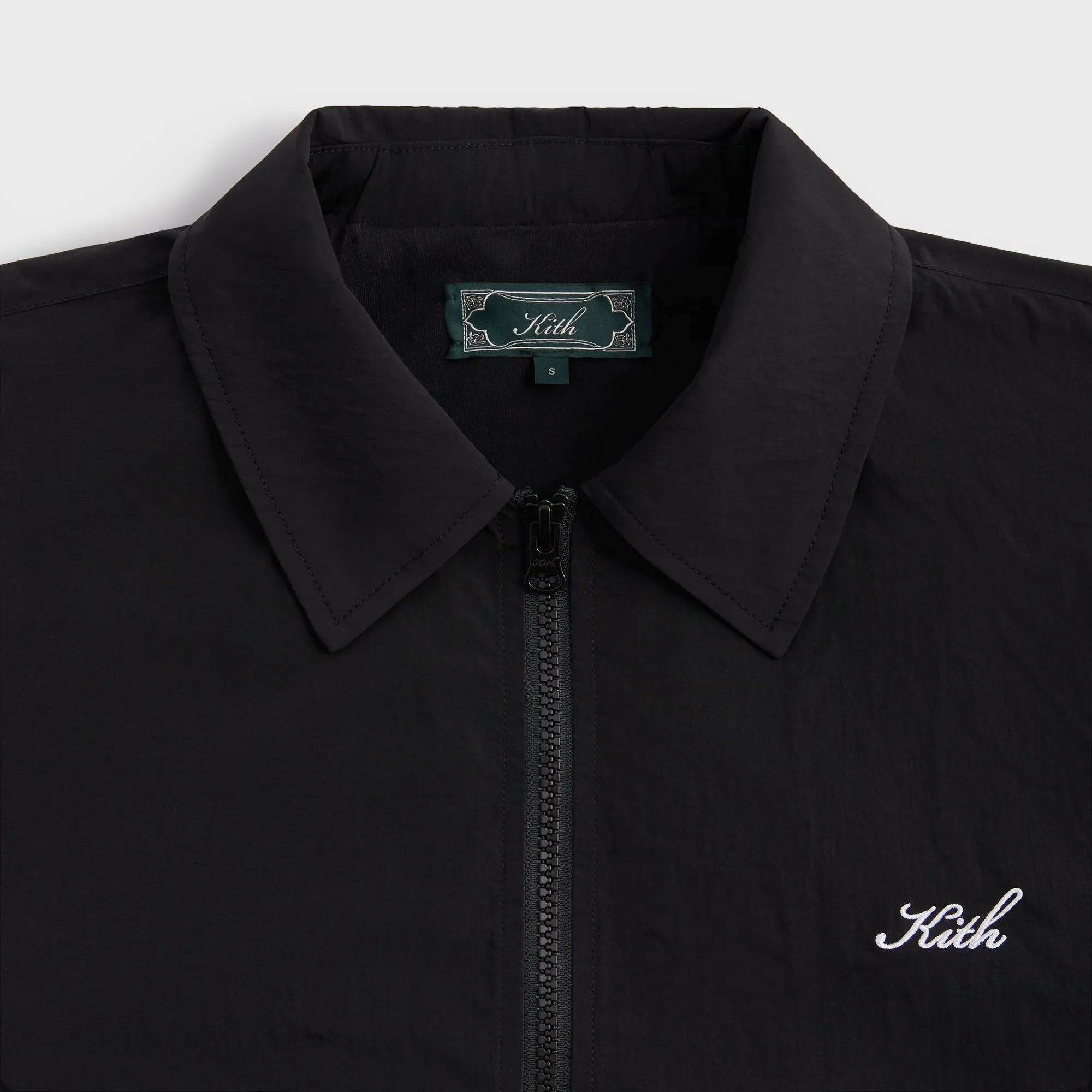 Heat Sealed Seams Kith Wrinkle Nylon Jonas Coaches Jacket - Black