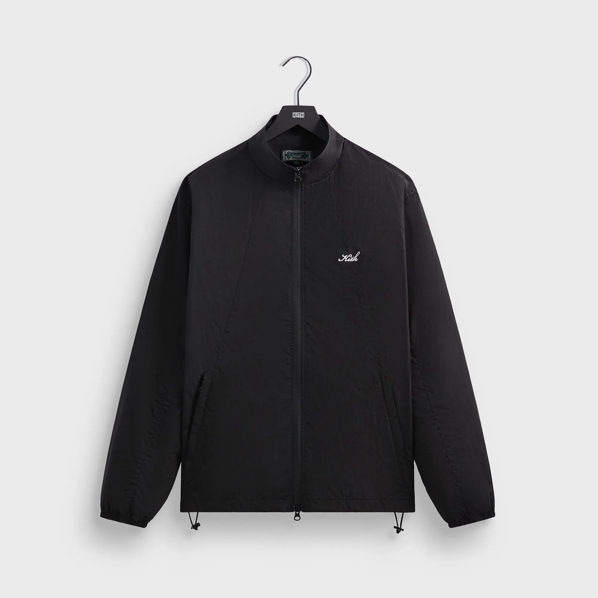 Zippered Closures Kith Wrinkle Nylon Windsor Panelled Track Jacket - Black