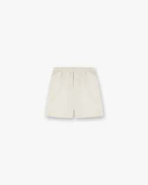 Knitted Panel Short - Antique White Classic Shorts Warm Days