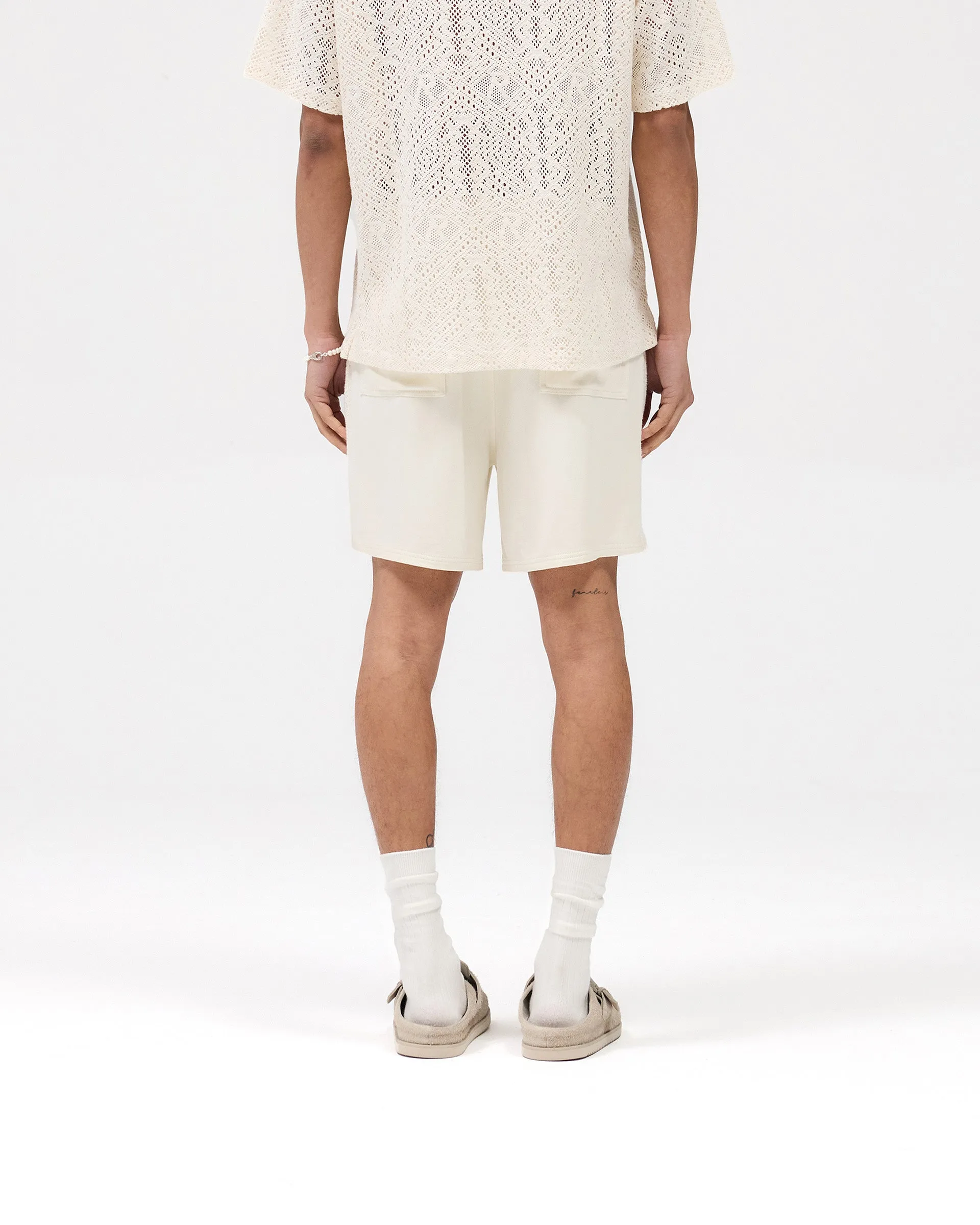 Knitted Panel Short - Antique White Golf shorts