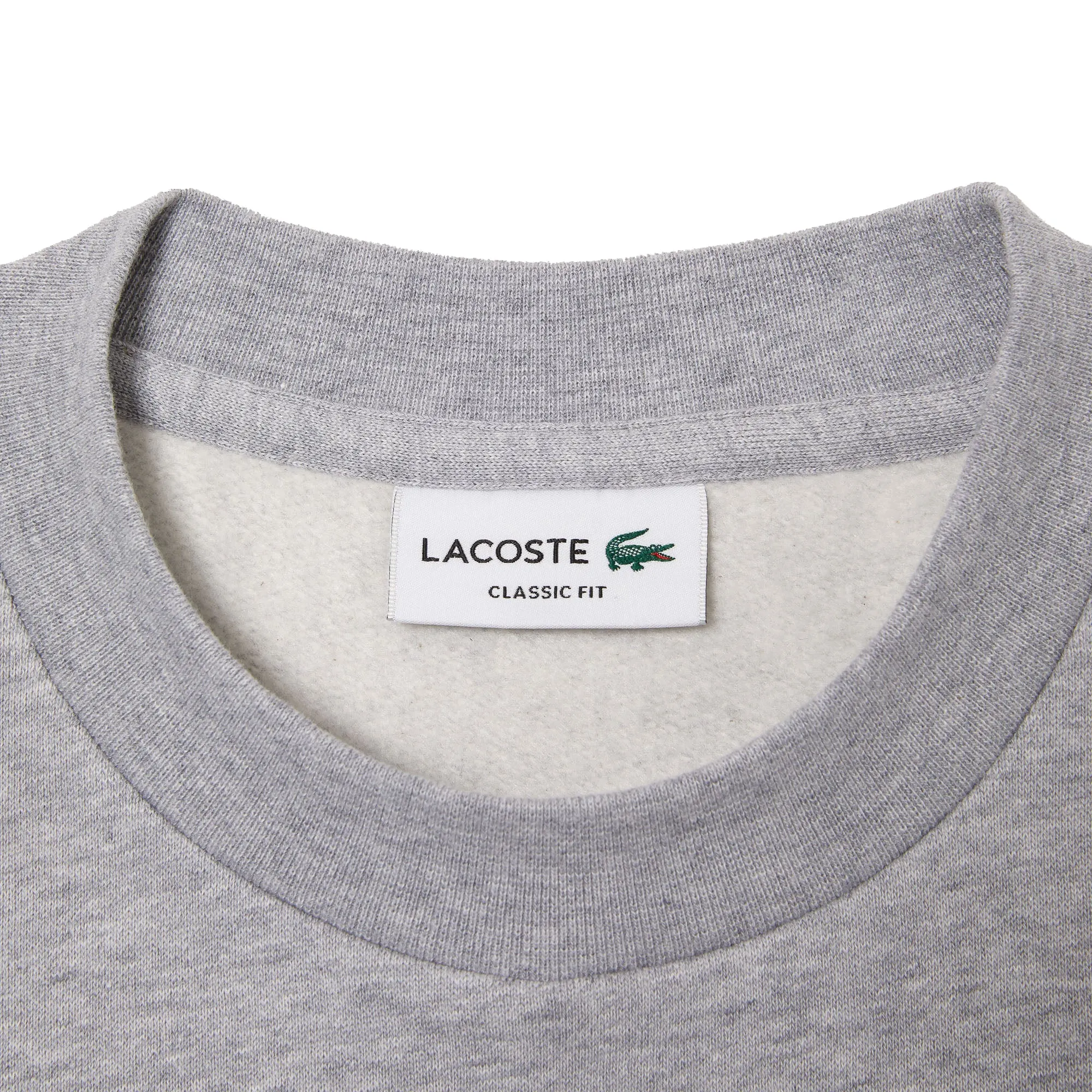 Lacoste Tape Sleeve Crew Sweat SH9884 - Silver Chine anniversary wear Essential Clothing