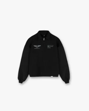 comfortable for sitting Team Rep Quarter Zip - Jet Black