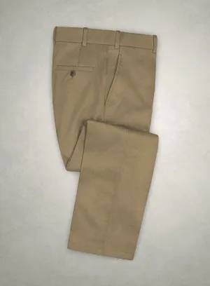 Italian Hunter Khaki Cotton Stretch Pants Fashion Fit Cozy Touch