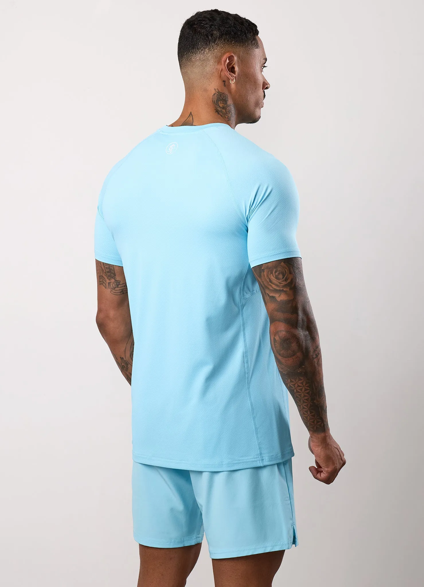 Gym King Energy Tee - Ibiza Blue Casual Performance Fit Soft and Relaxed