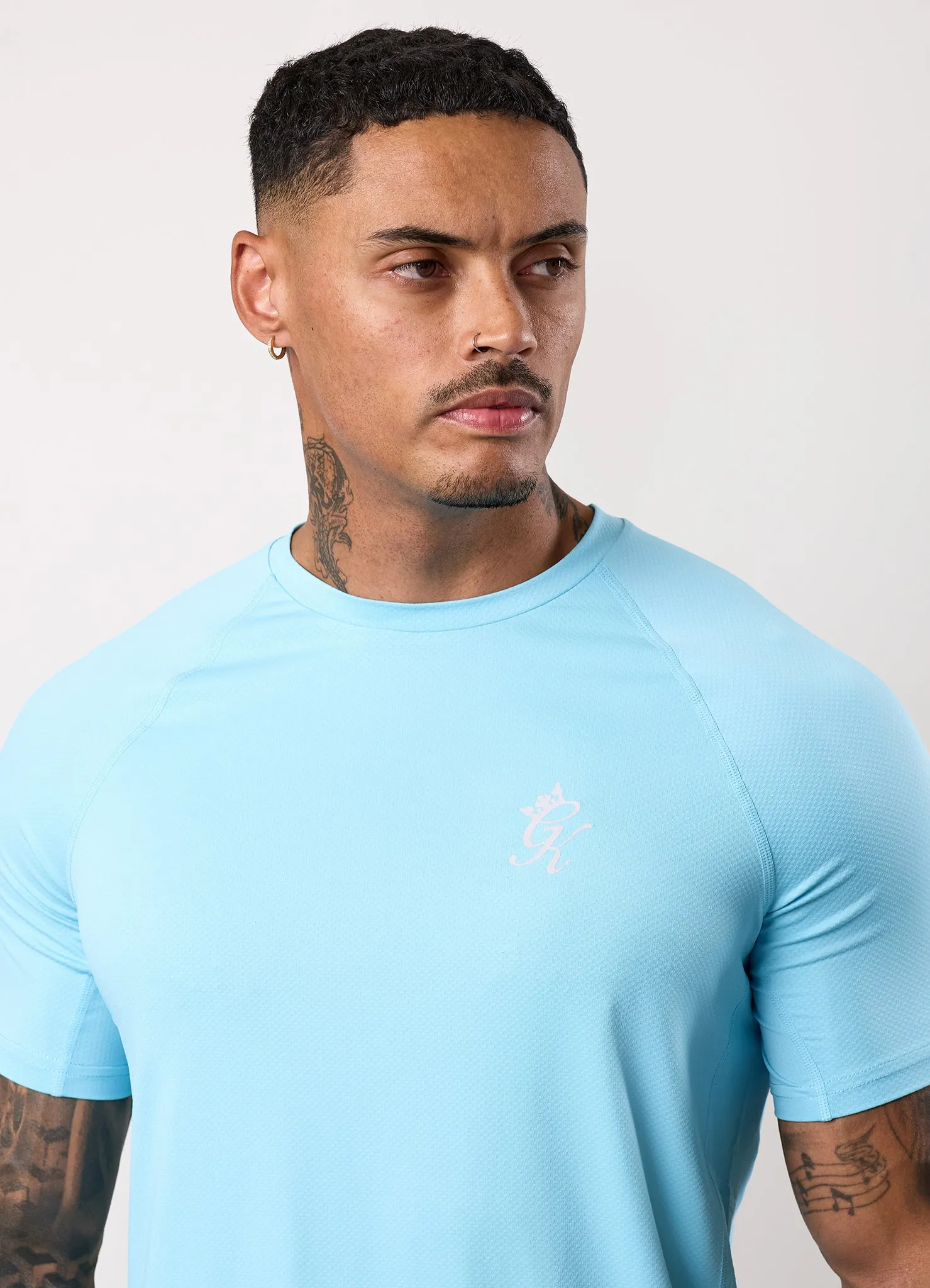 Comfy Essentials Gym King Energy Tee - Ibiza Blue