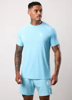Breathable Performance Fit Gym King Energy Tee - Ibiza Blue