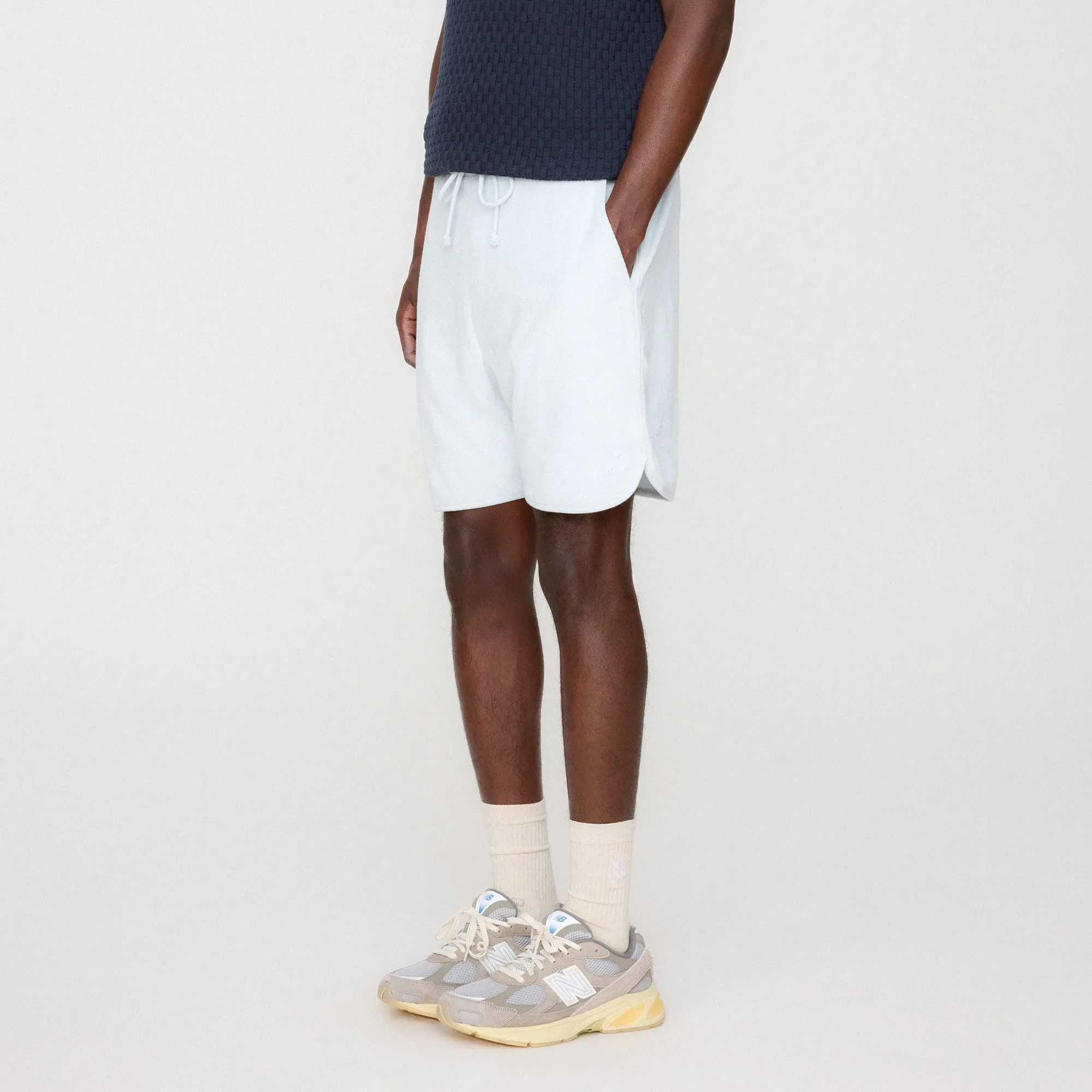 Kith Plush Terry Jordan Short - Light Indigo Temperature Regulating Material Easy Stretch