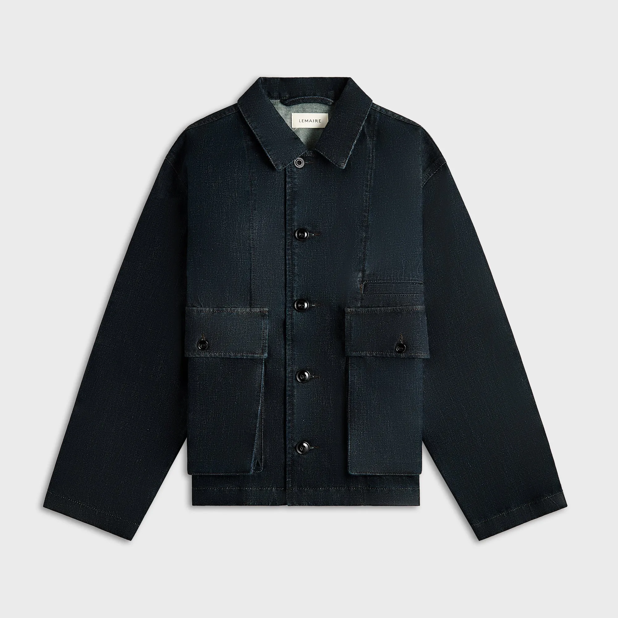 Low Profile Fastening Lemaire Boxy Jacket - Denim Indigo