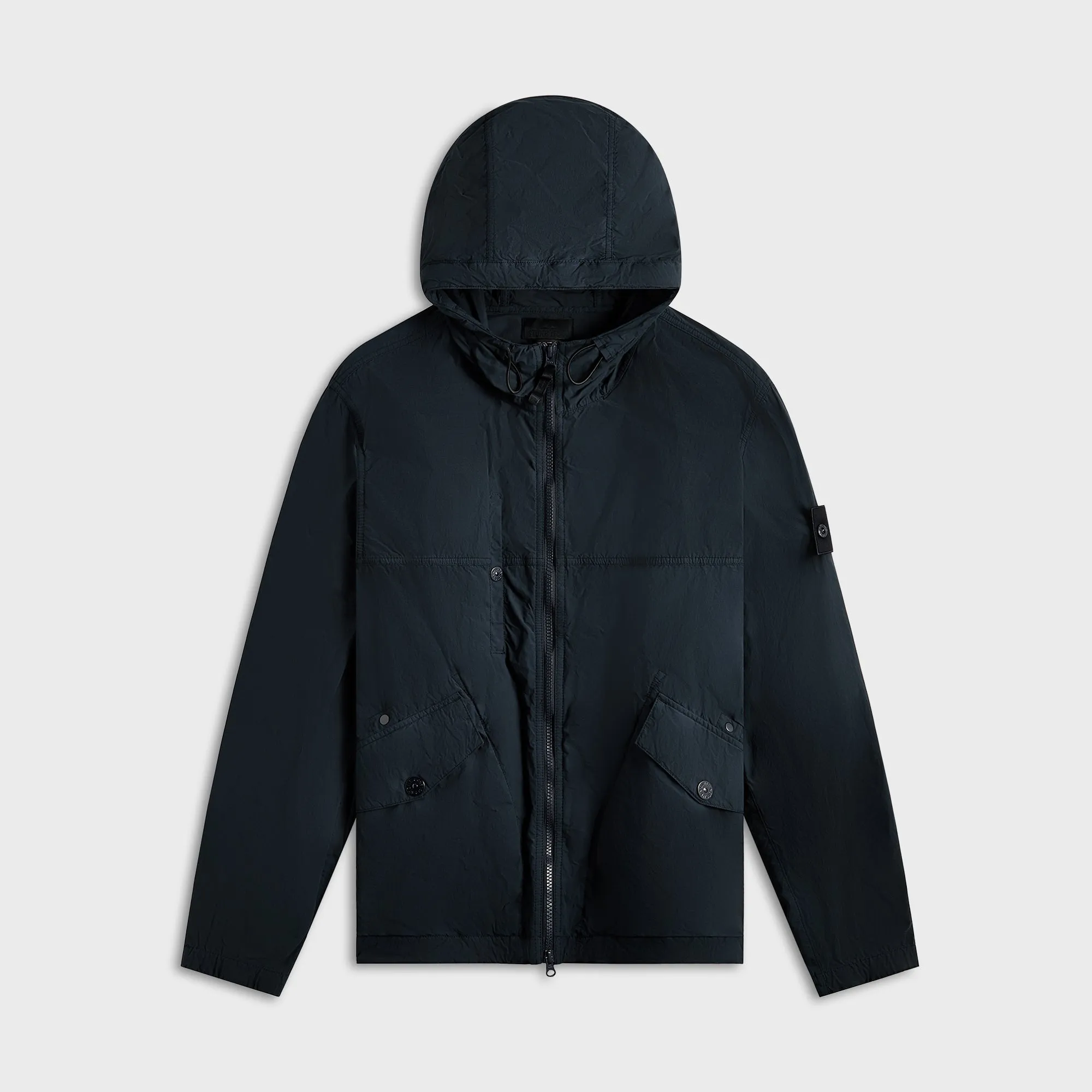 Stone Island Short Parka Ghost - Navy Adjustable Drawstring Waist Durable Corrosion Resistant Zippers