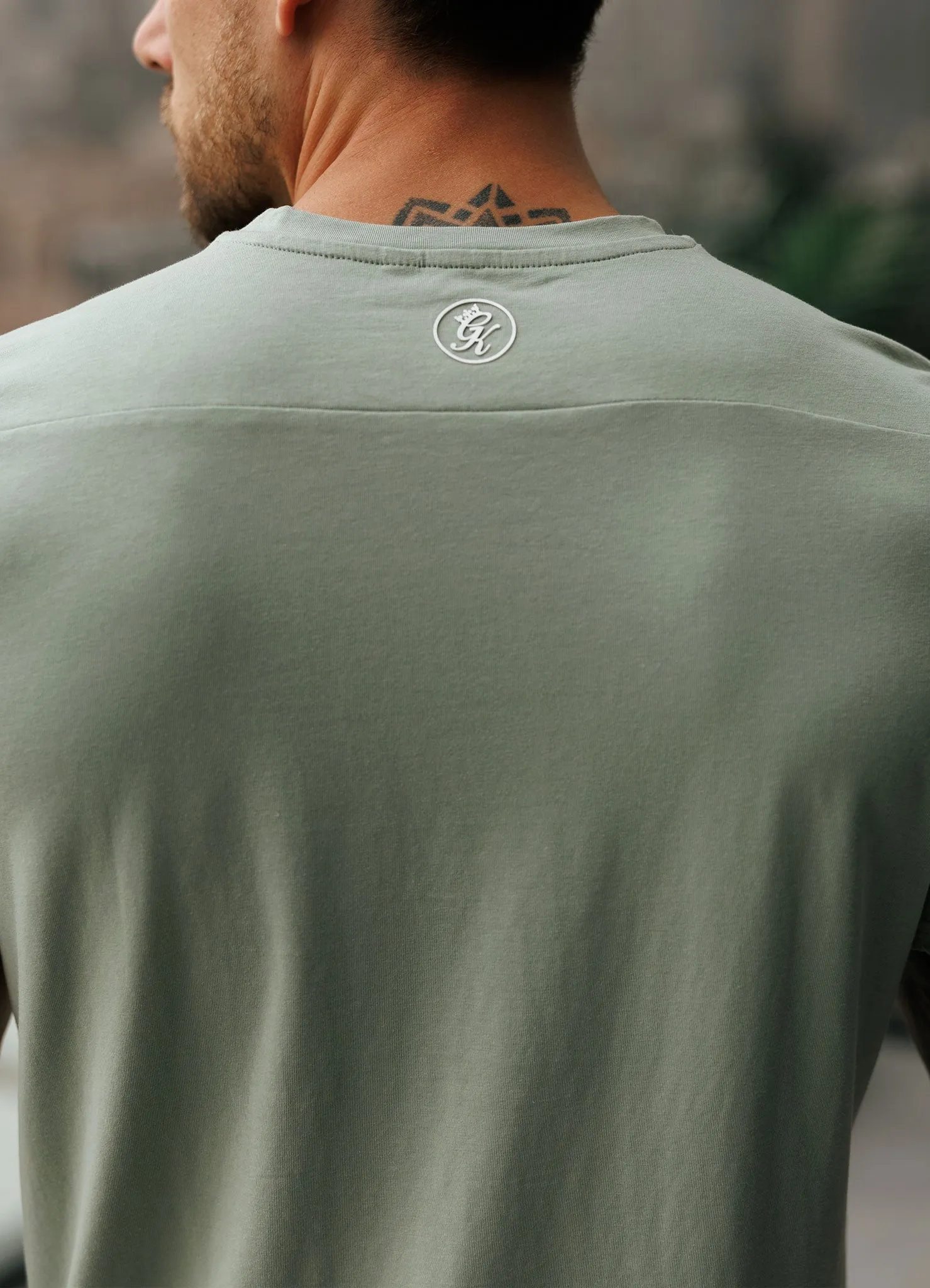 Fresh Trend Gym King Taped Jersey Tee - Frosted Sage