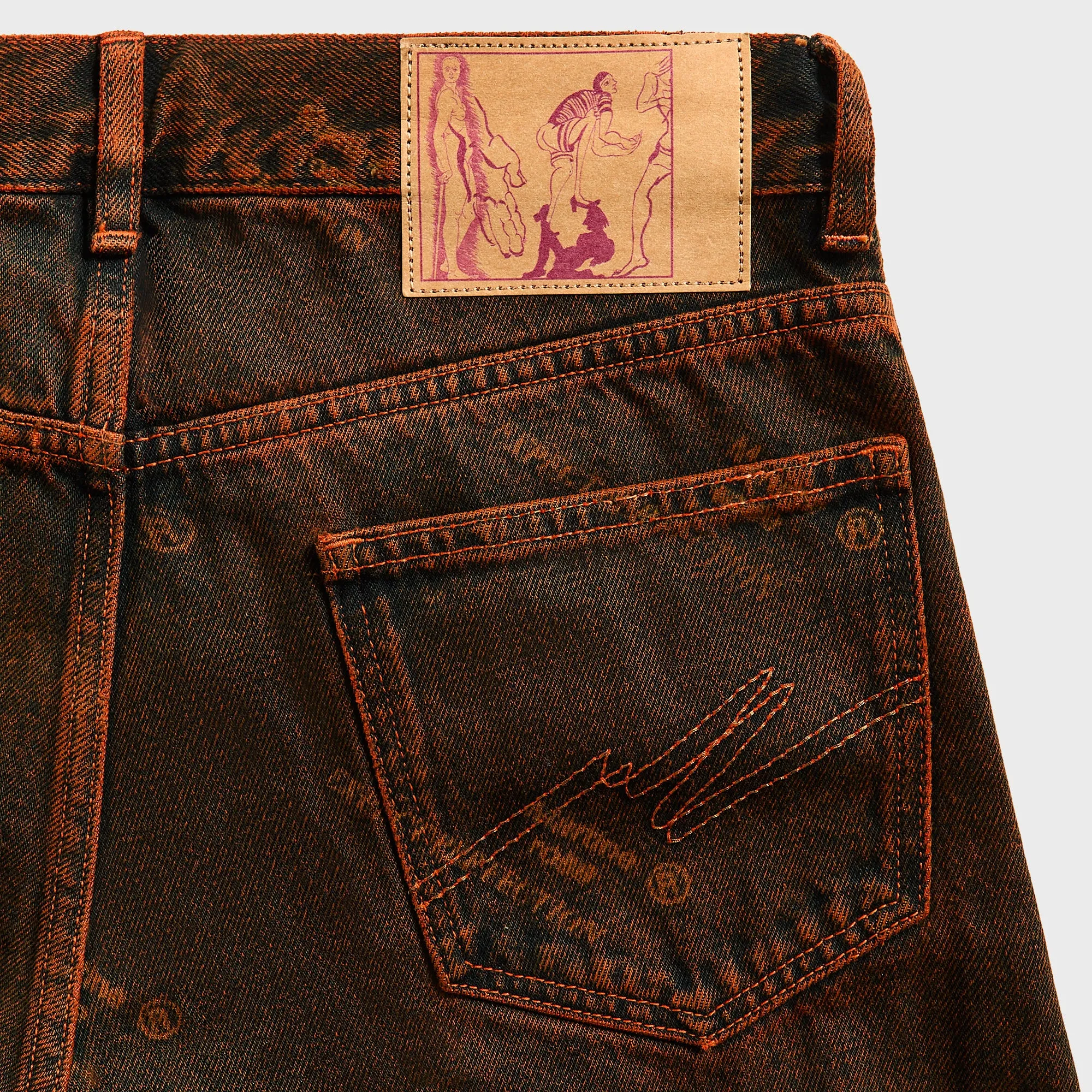 Martine Rose Relaxed Fit Jean - Orange Laser Sunny Vibes Casual Spring Mood Bold Look