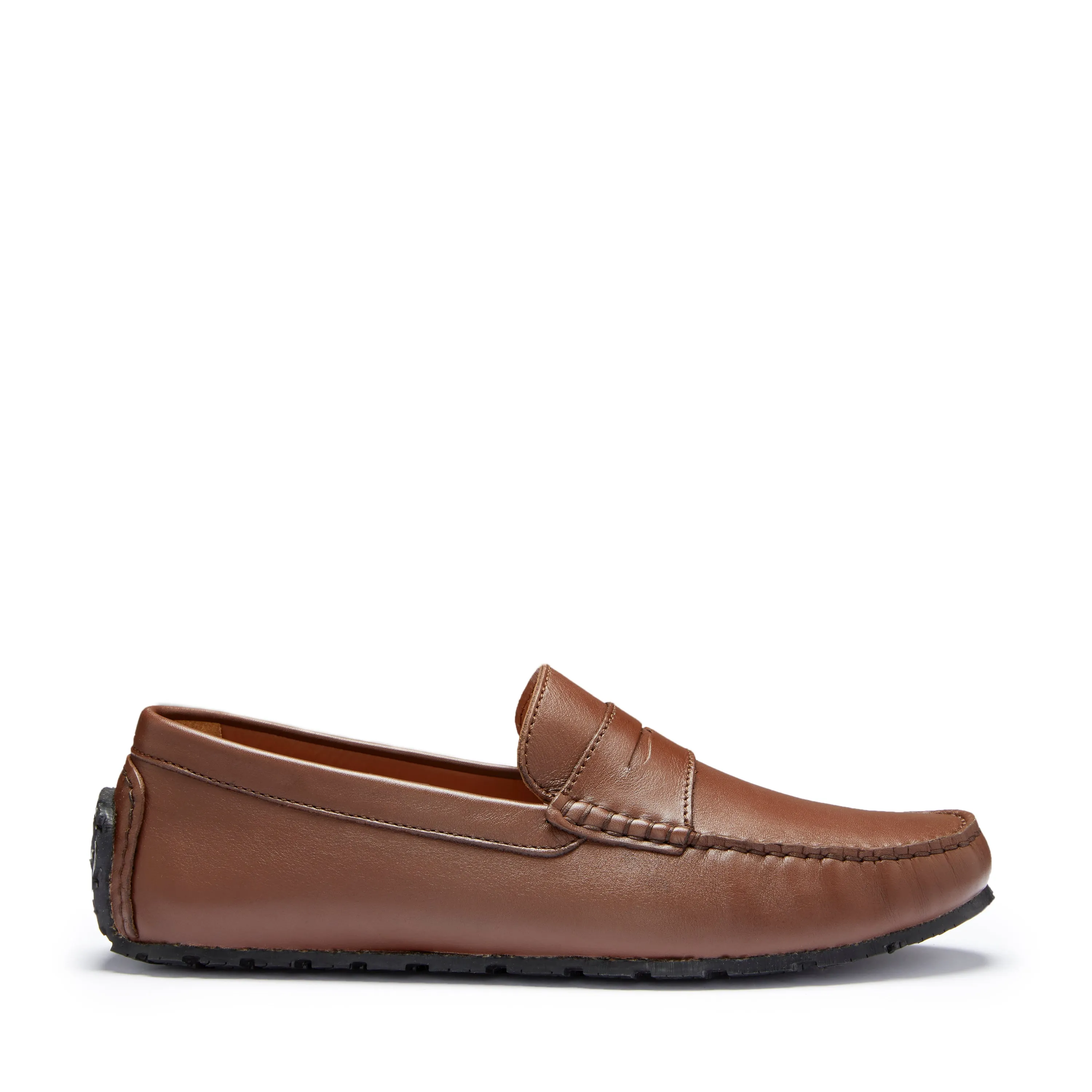 Cloud Sprint Step Path Tyre Sole Penny Driving Loafers, brown leather