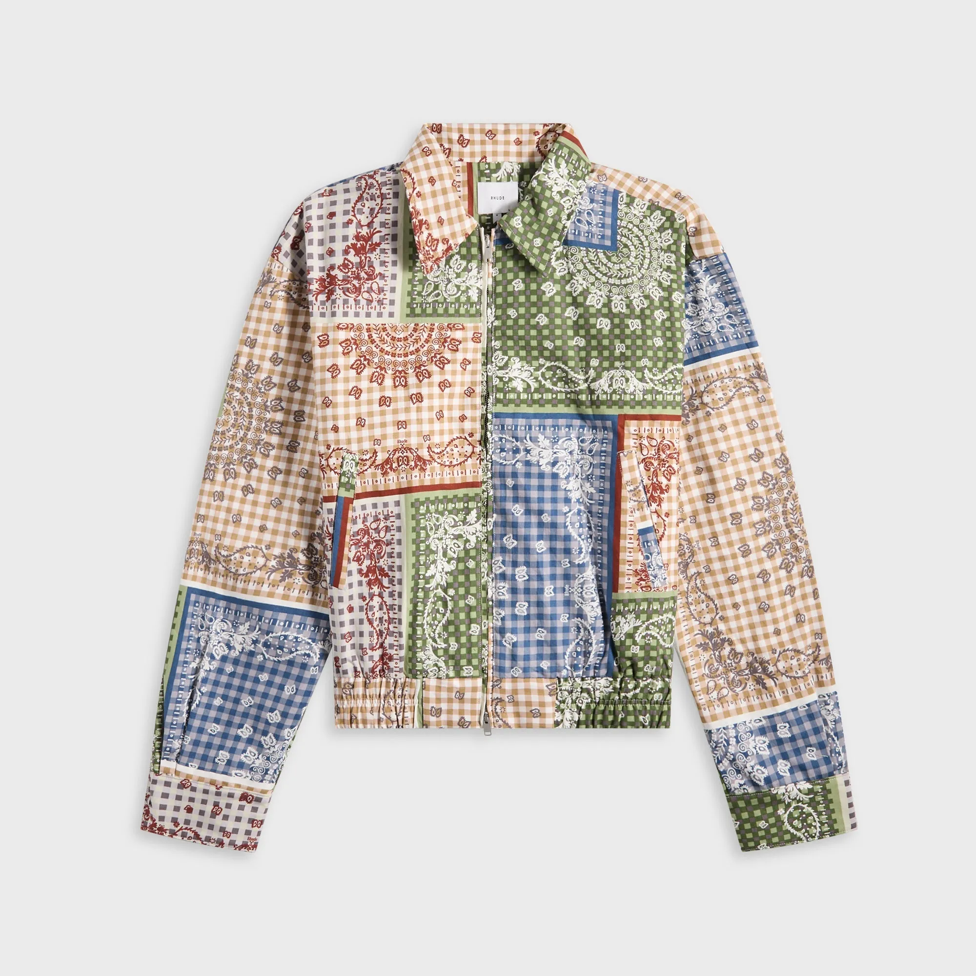 Adjustable Hem Stretch Material Rhude Bandana Jacket - Multi
