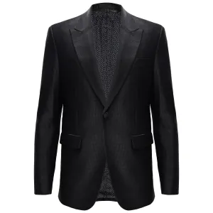Men??s Elegant Black Textured Blazer BLACK Go Anywhere Wear