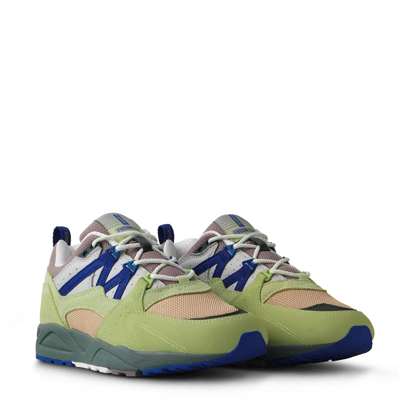 Karhu Fusion 2.0 Trainer Shadow Lime / Amparo Blue Versatile Everyday Wear Black Edge