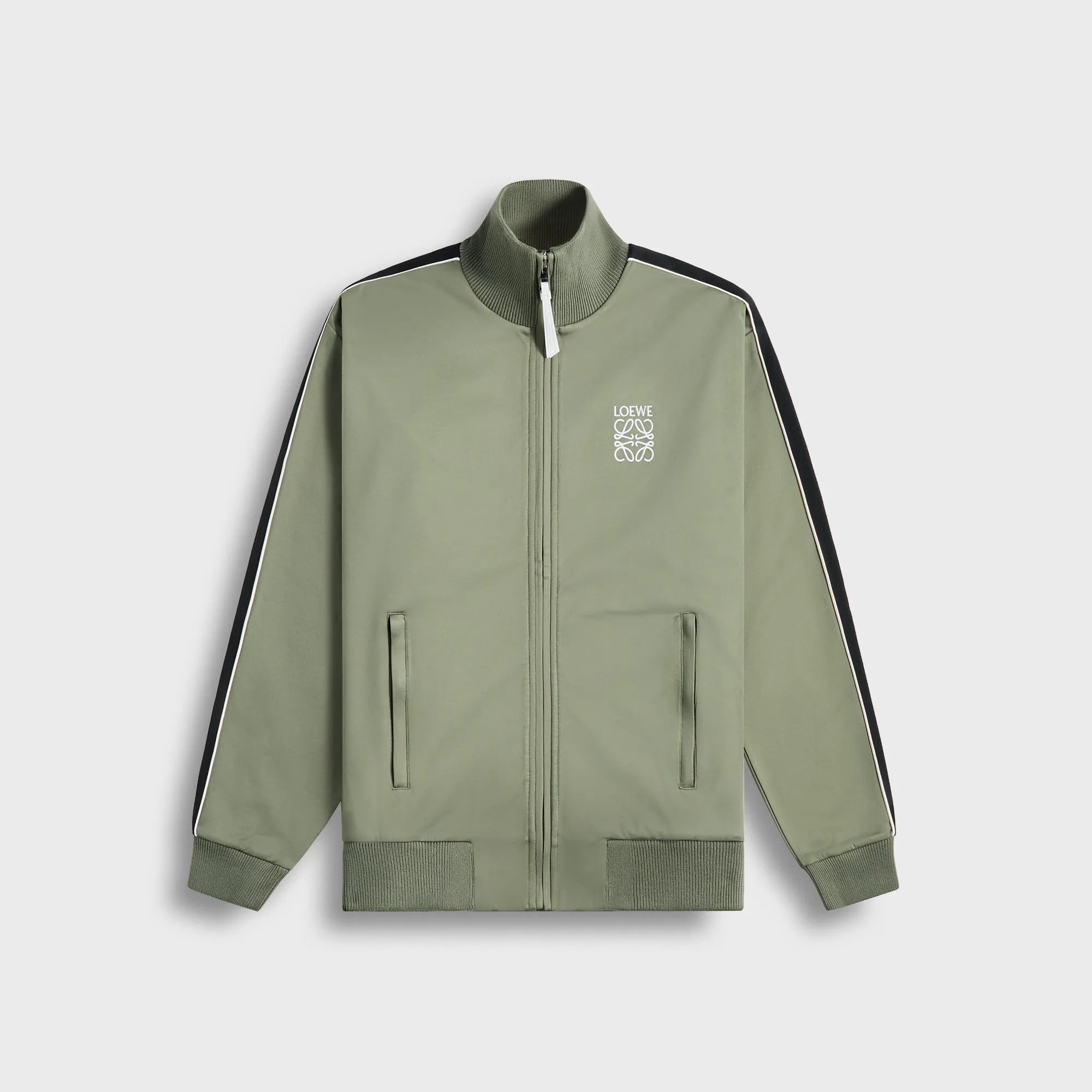 Recycled Polyester Blend Timeless Piece Loewe Tracksuit Jacket - Khaki Green