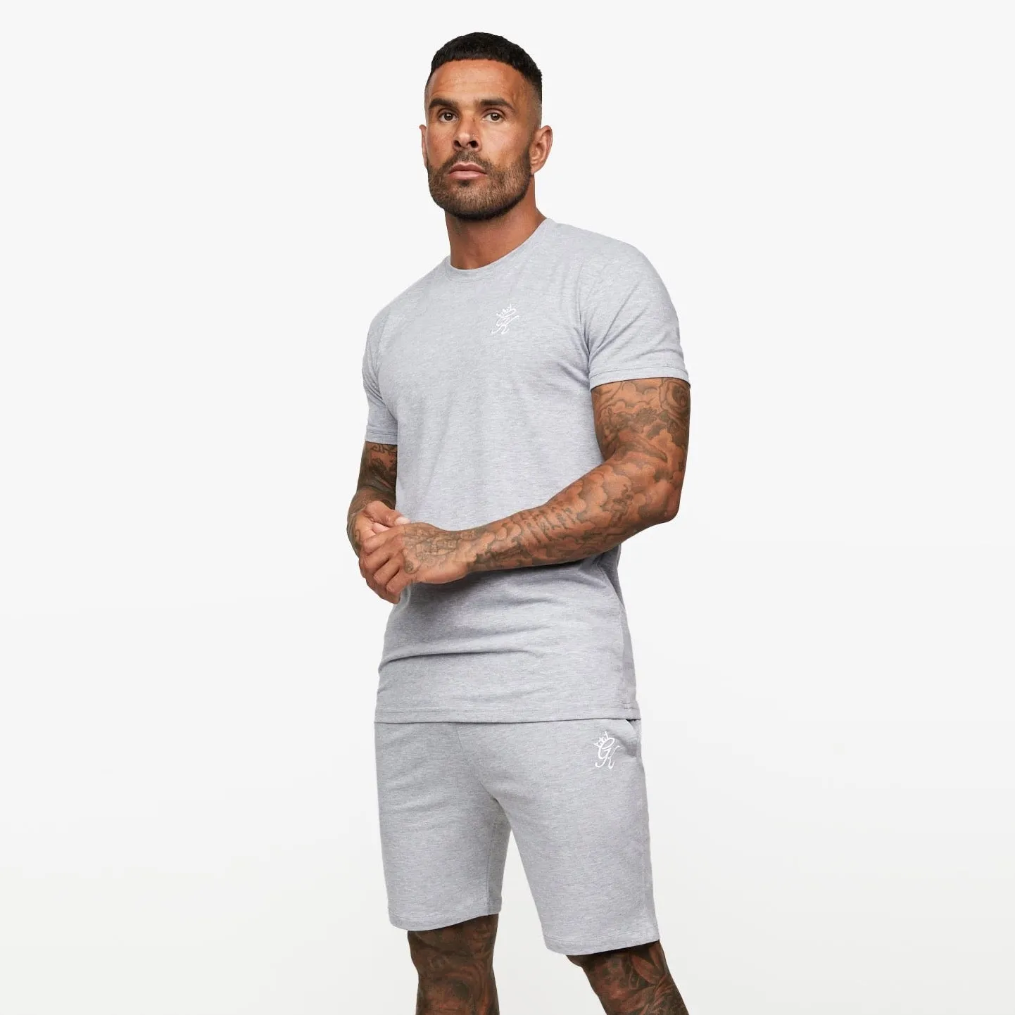 Gym King Fundamental Jersey Tee - Grey Marl Casual Essentials Wear