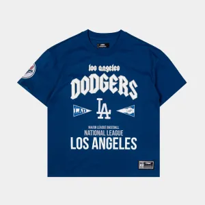 Holiday Style Trend Los Angeles Dodgers City Tour Drop Shoulder Mens Short Sleeve Shirt (Blue)