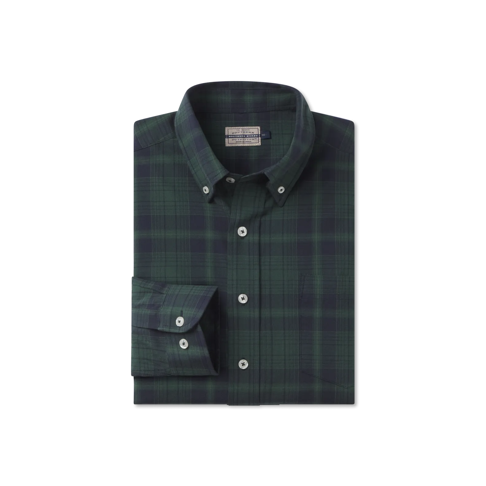 Lubbock Washed Plaid Dress Shirt Durable Thread Construction Sustainable Manufacturing Process