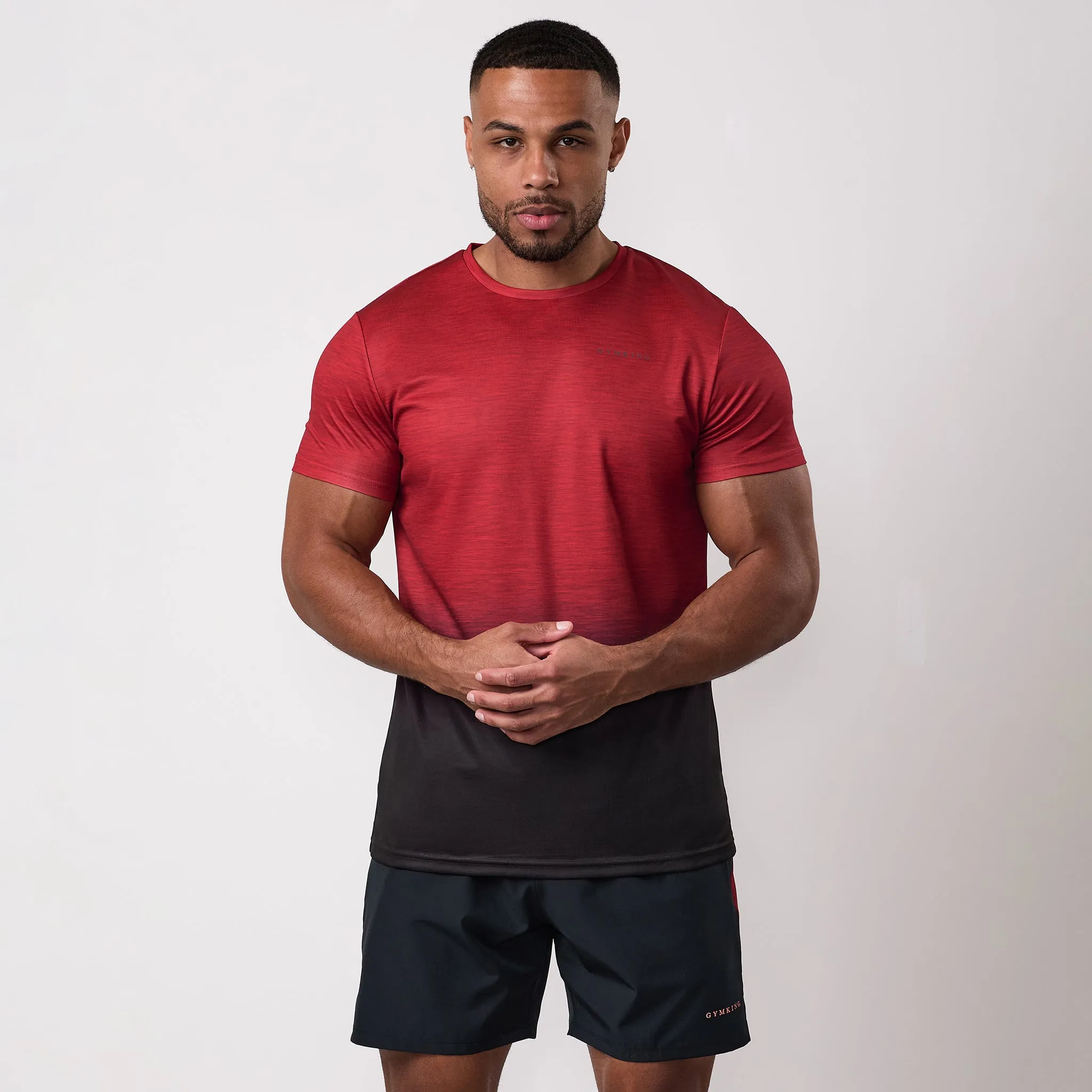 Gym King Ombre Space Dye Tee - Salsa Stylish and Relaxed
