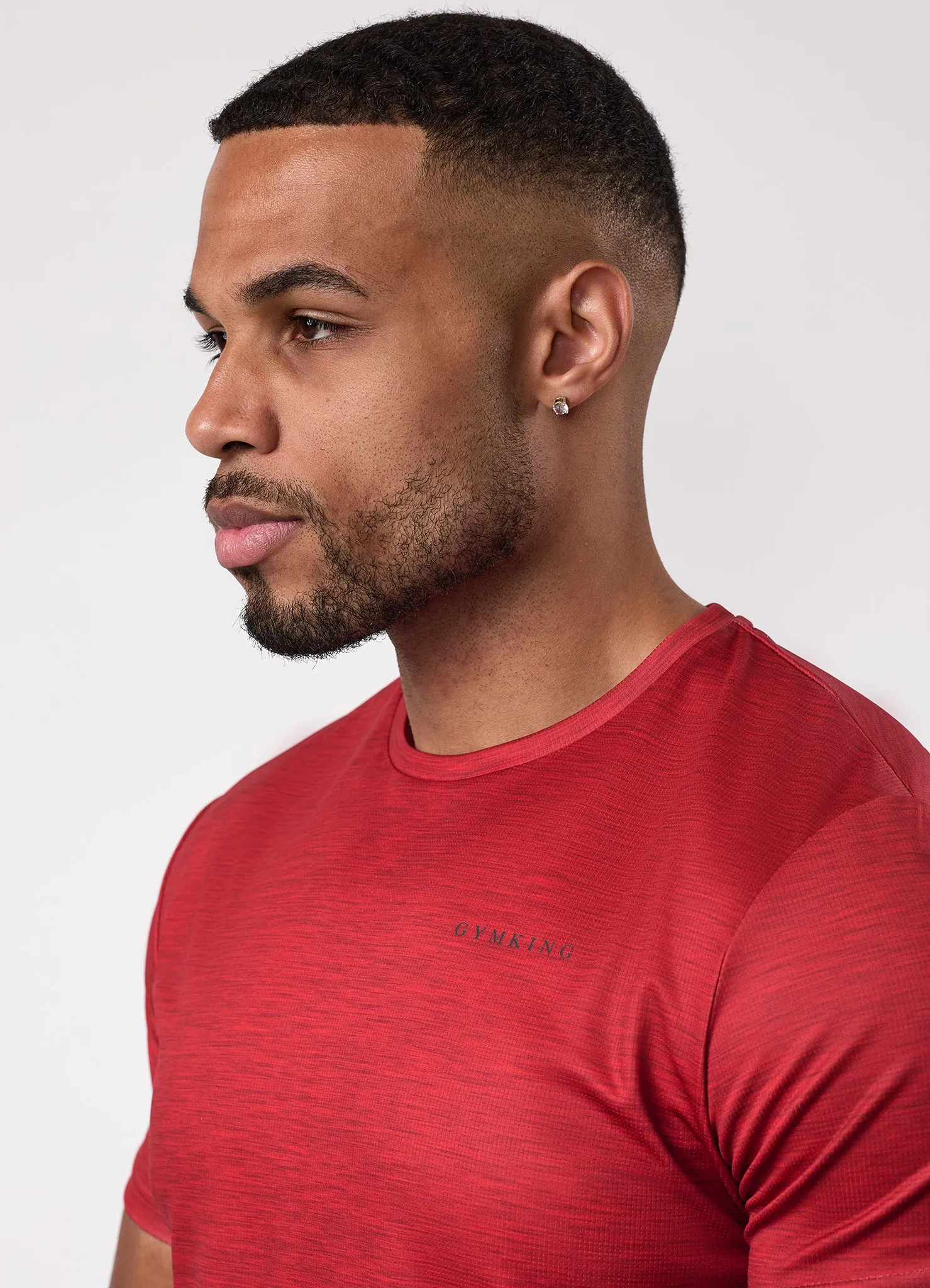 Gym King Ombre Space Dye Tee - Salsa Slim Fit Design Bold and Comfortable