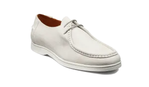 Meeting Attire Fashion Routine Vigo - White Suede White Sole