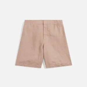 Simple Waist Orlebar Brown Cornell Linen Short - Caramel Pink