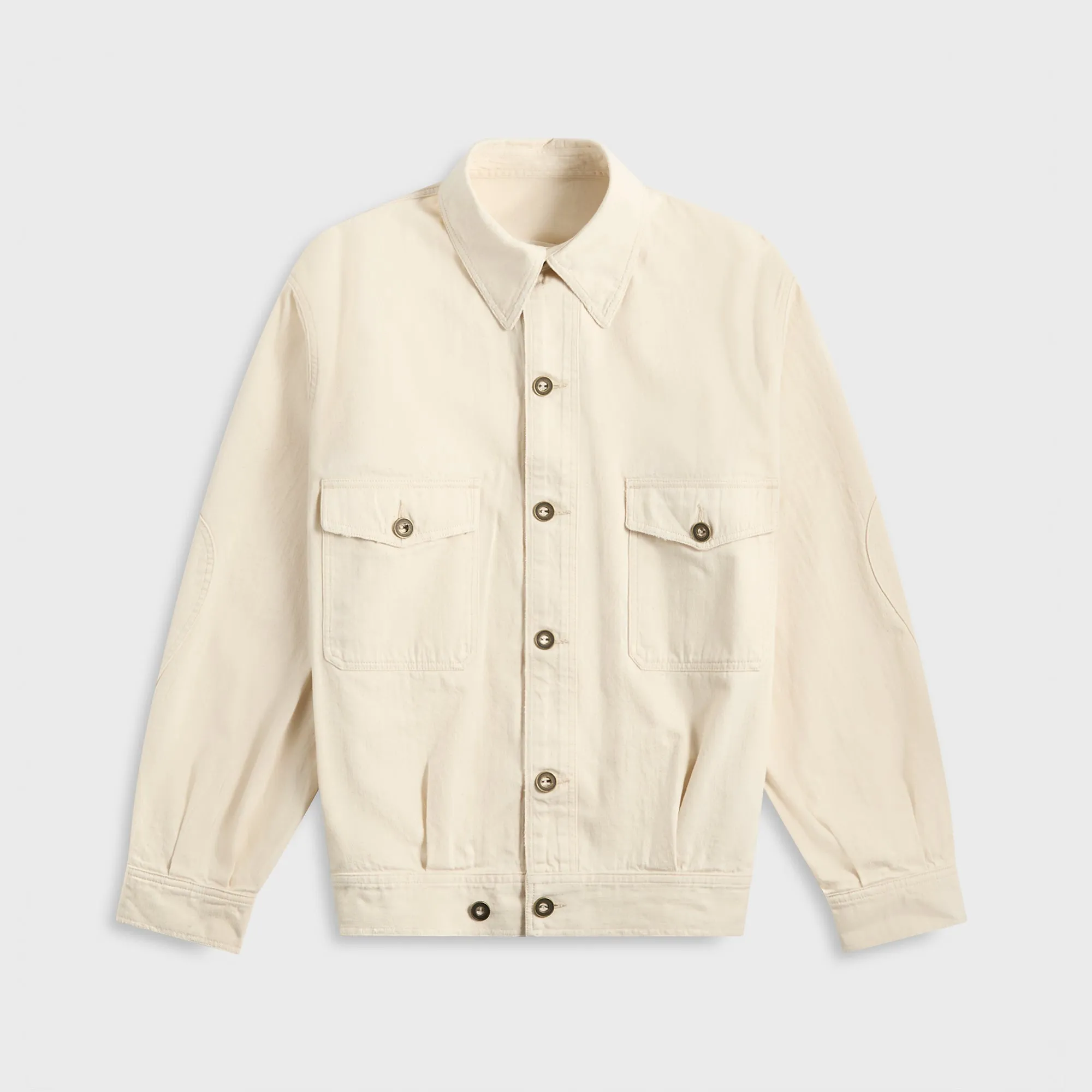 Maison Margiela Utility Jacket - Ivory Modern Minimal Teflon Coated
