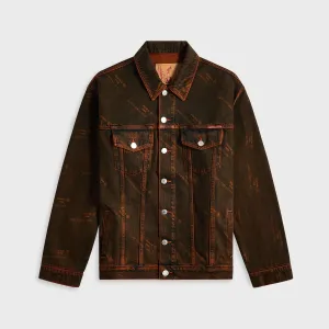 Warm Lining Versatile Daily Layer Martine Rose Oversized Denim Jacket - Orange Laser