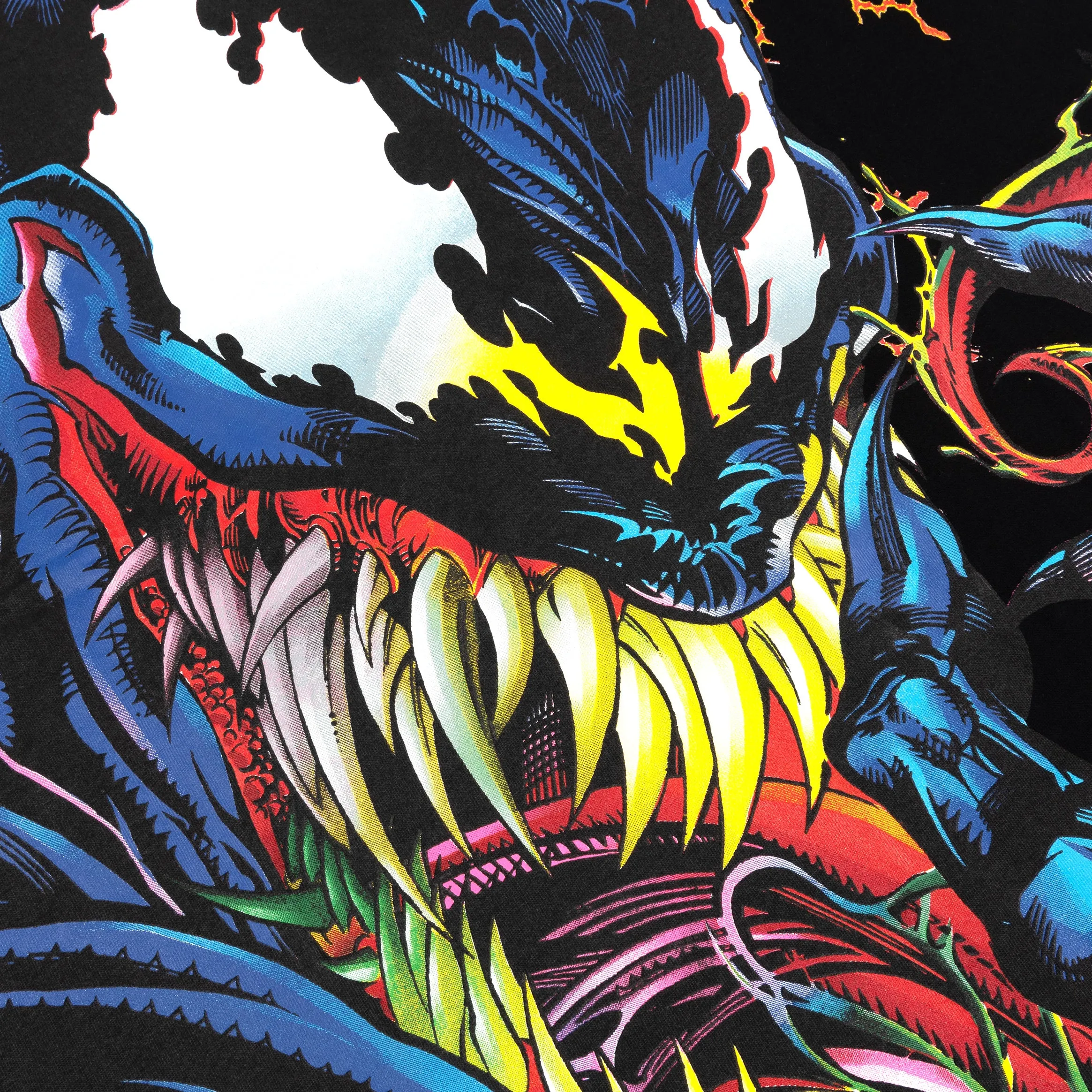 Layering Fashion NonIronTechnology Marvel By Shoe Palace SpiderMan Venom Mens Short Sleeve Shirt (Black/Blue)