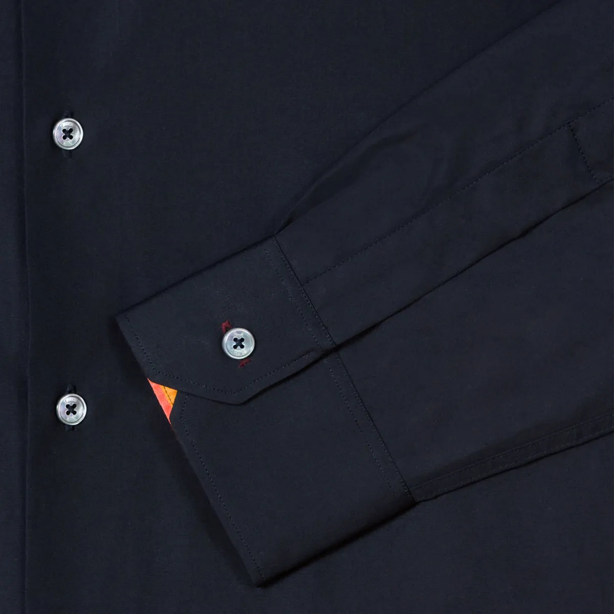 Fashionable Pick Stretch Material Paul Smith - Tailored Fit 'Artist Stripe' Cuff Shirt in Navy