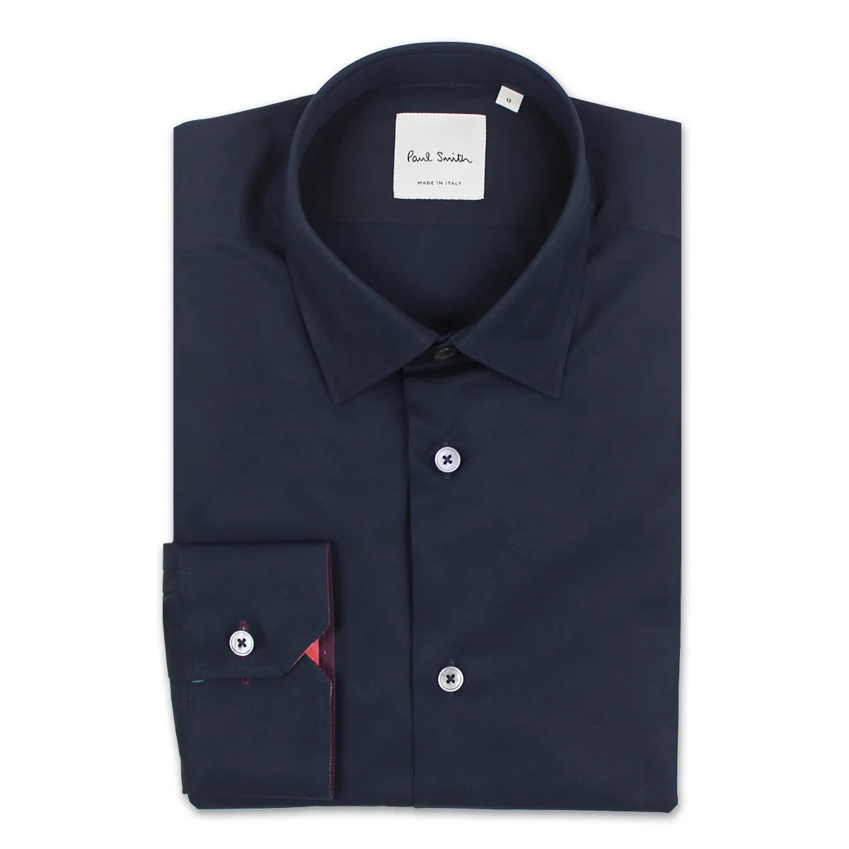 Personalized Touch Modern Cut Paul Smith - Tailored Fit 'Artist Stripe' Cuff Shirt in Navy
