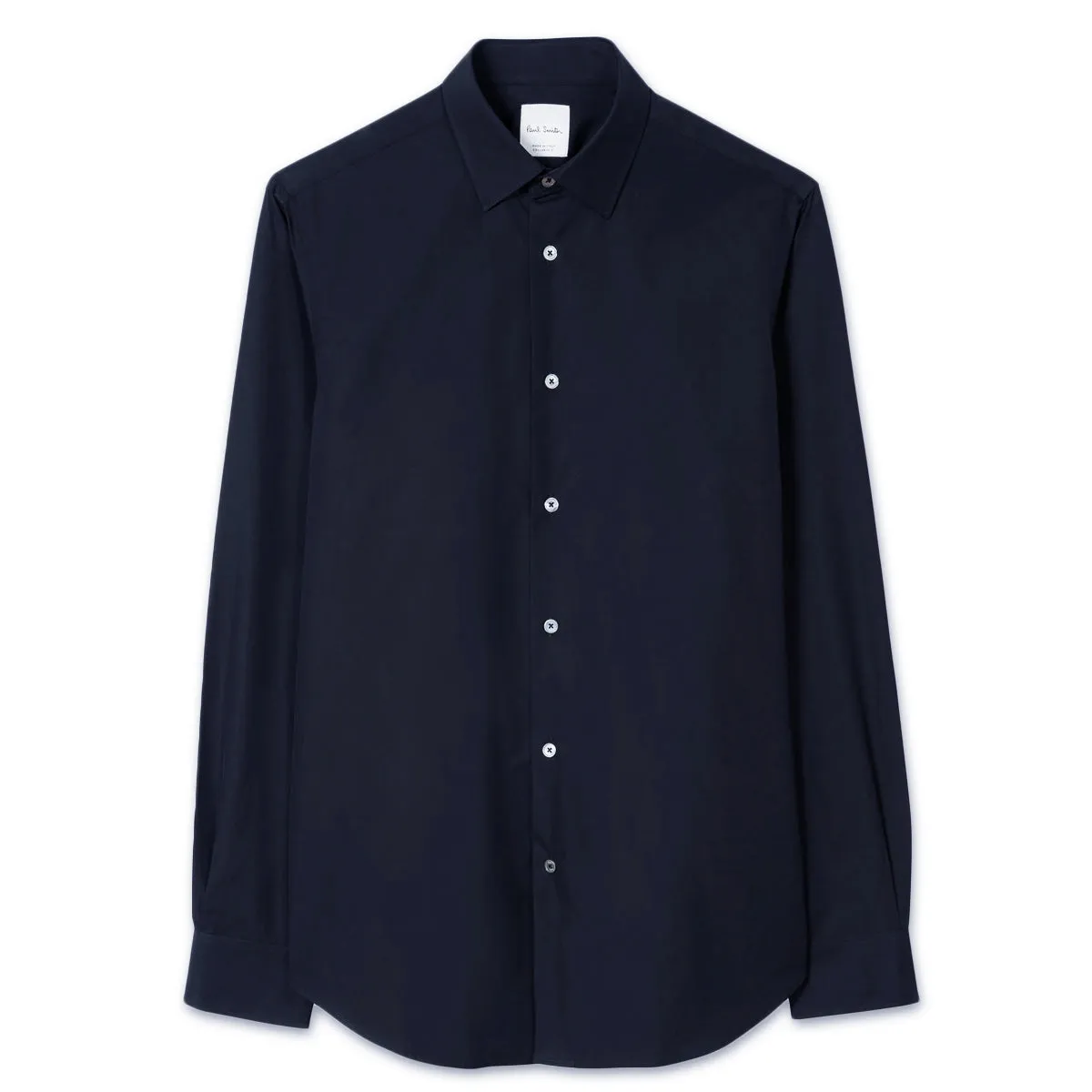 Paul Smith - Tailored Fit 'Artist Stripe' Cuff Shirt in Navy checkered pattern Workwear Approved