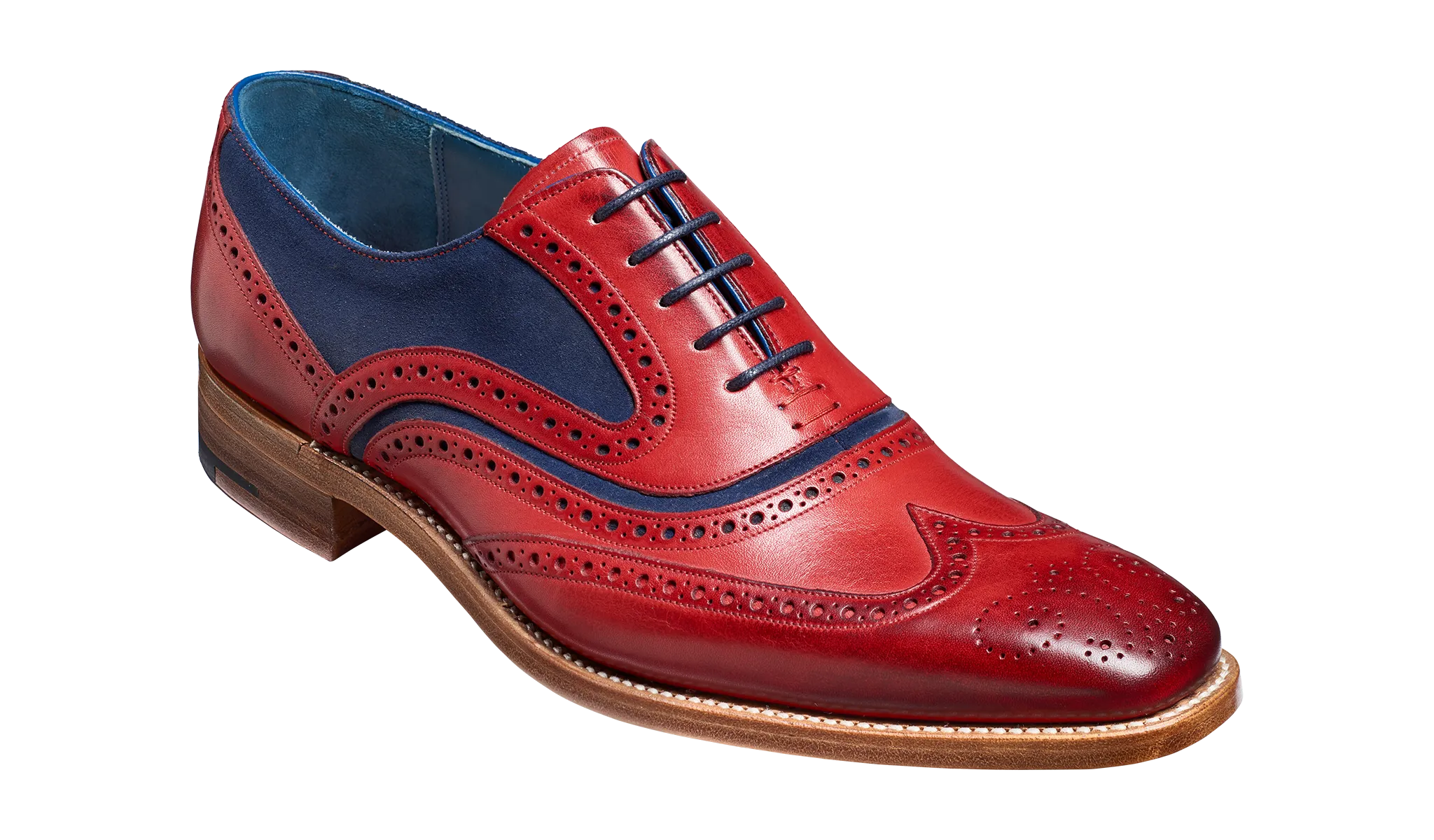 Mcclean - Red Hand Painted / Navy Suede Elegant Shared Office