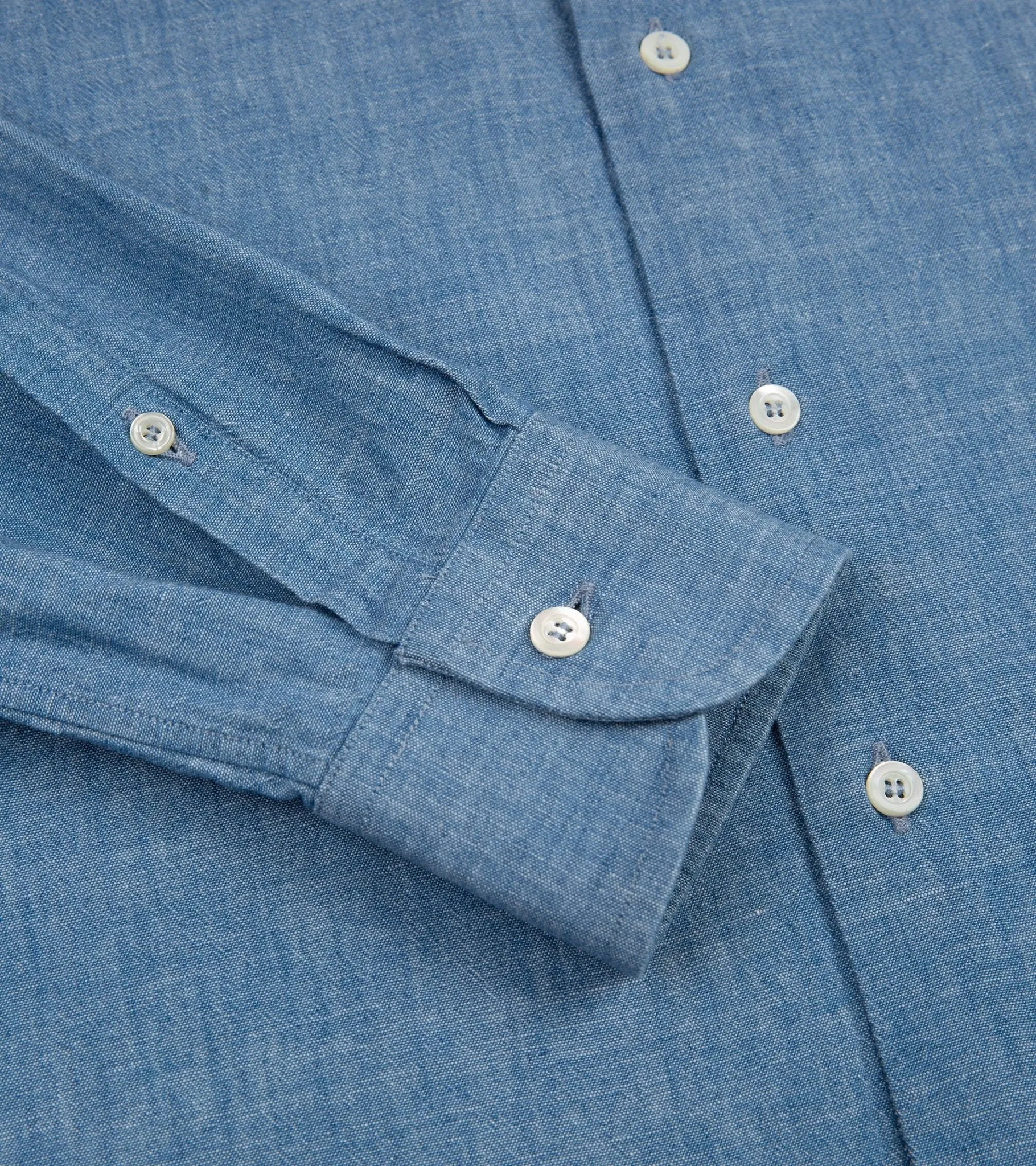 Anniversary Celebration MCR Slim Japanese Chambray Shirt: Light Blue