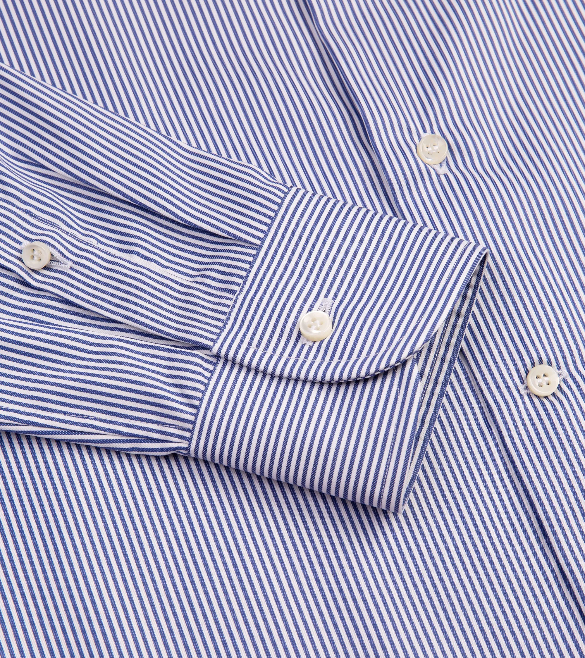 MCR Slim Twill Striped Shirt: Dark Blue decorative element