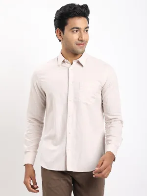Non-irritating Men Solid Full Sleeve Cotton Blend Shirt