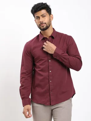 Student Essential Men Solid Full Sleeve Cotton Blend Shirt
