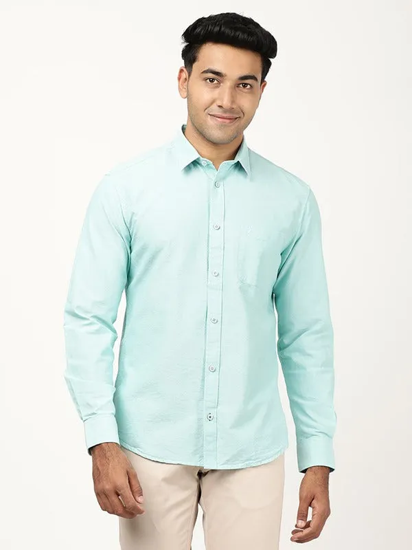 Men Solid Full Sleeve Cotton Shirt Relaxed Design