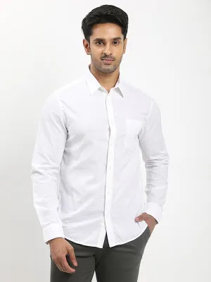 Men Solid Full Sleeve Cotton Shirt Layered Design