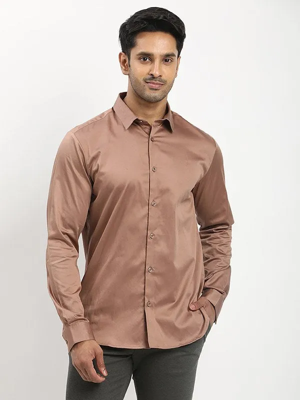 Men Solid Full Sleeve Cotton Shirt Non Restrictive Armhole