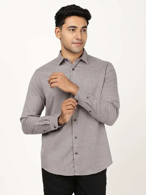 Men Solid Full Sleeve Cotton Stretch Shirt Casual Fit Flexible Movement