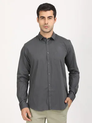 Men Solid Full Sleeve Cotton Stretch Shirt quick dry
