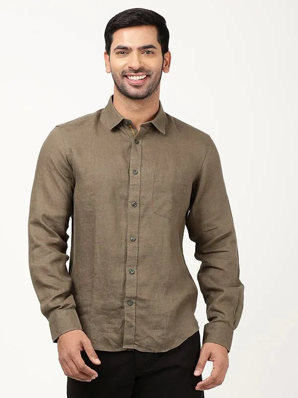 Versatile Wear Men Solid Full Sleeve Linen Shirt