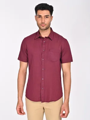 Men Solid Half Sleeve Cotton Blend Shirt Timeless Style
