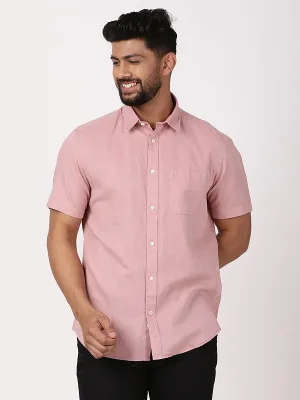 Men Solid Half Sleeve Cotton Blend Shirt Spring Collection V-neck style