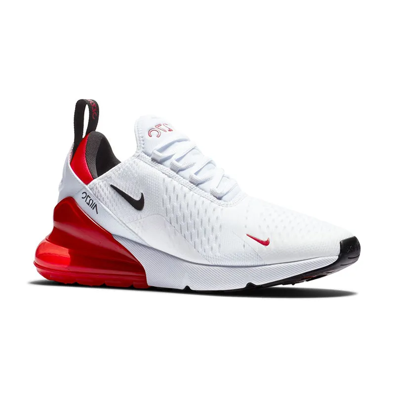Men's Air Max 270 White/Black/Red adventure - themed shoes Dual Density Padding